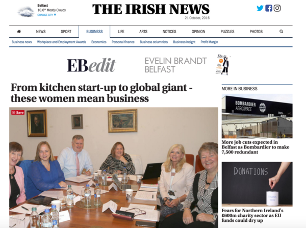Irish News features Little Citizens Boutique Small Business Award NI WIB