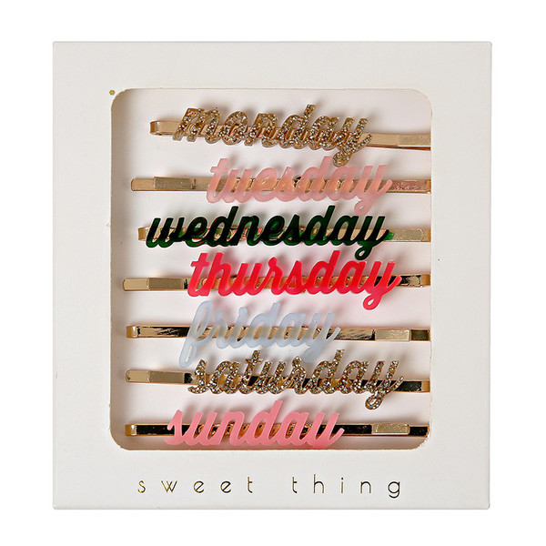 Days of the Week Hair Clips by Meri Meri