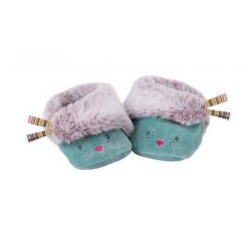 Baby Slippers - Mouse Fur by Moulin Roty