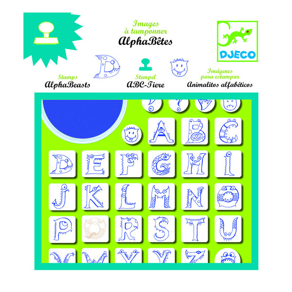 Alphabeasts Art Stamps y Djeco