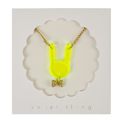 Bunny and Golden Bow Necklace by Meri Meri - Little Citizens Boutique
