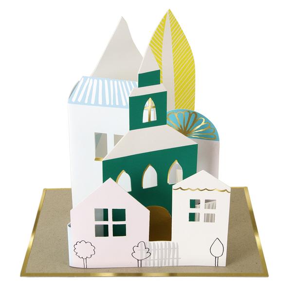 Church Folding Christmas Card by Meri Meri