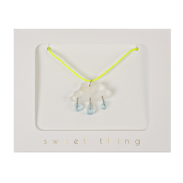 Beaded Cloud Neon Necklace by Meri Meri