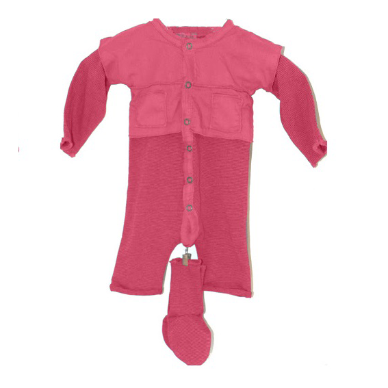 Eva Combi with Booties- Berry