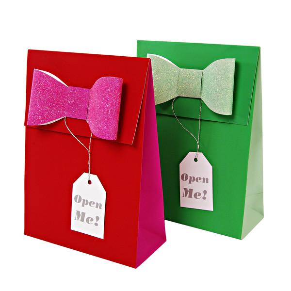 Glitter Bow Gift Bags by Meri Meri