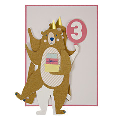 Happy 3rd Bear - Birthday Card by Meri Meri - Little Citizens Boutique
 - 2