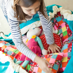 Toy Storage Bag & Mat - Zigzag Blue by Play & Go - Little Citizens Boutique
 - 4