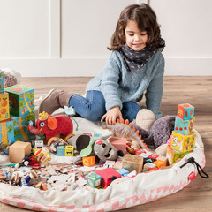 Toy Storage Bag & Mat - Pink Diamonds by Play & Go - Little Citizens Boutique
 - 3