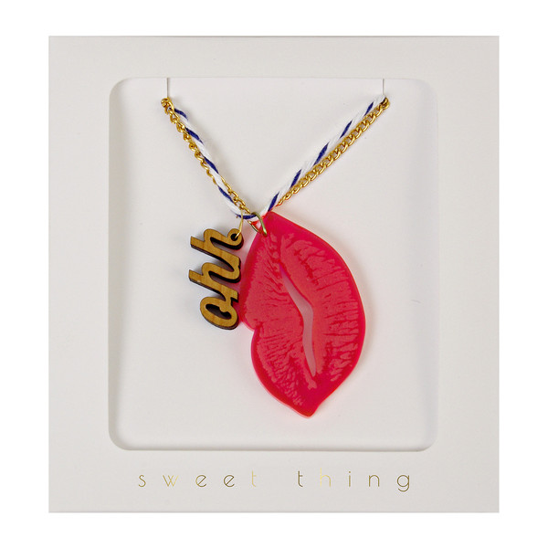 Lips Necklace by Meri Meri