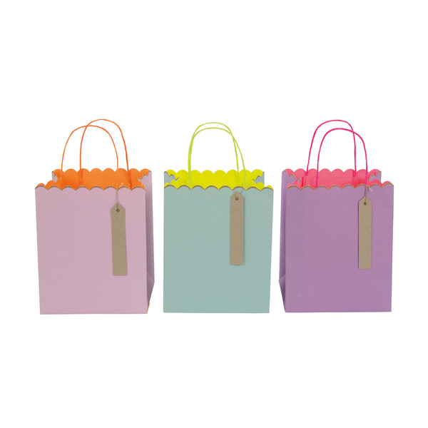 Neon Pastel Large Gift Bags - Pack of Three
