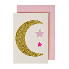 Hanging Moon Mobile - Newborn Card by Meri Meri - Little Citizens Boutique
 - 1