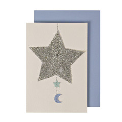 Glitter Star Hanging Mobile - Newborn Card by Meri Meri - Little Citizens Boutique
 - 1
