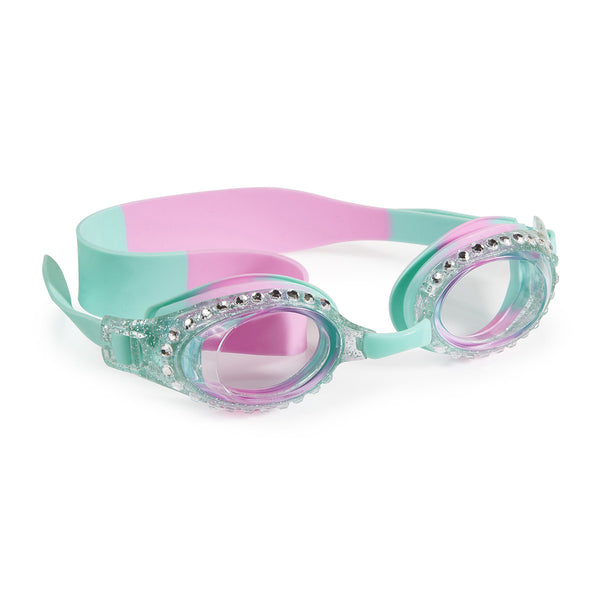 Peppermint Rhinestone Kid's Swimming Goggles by Bling2o