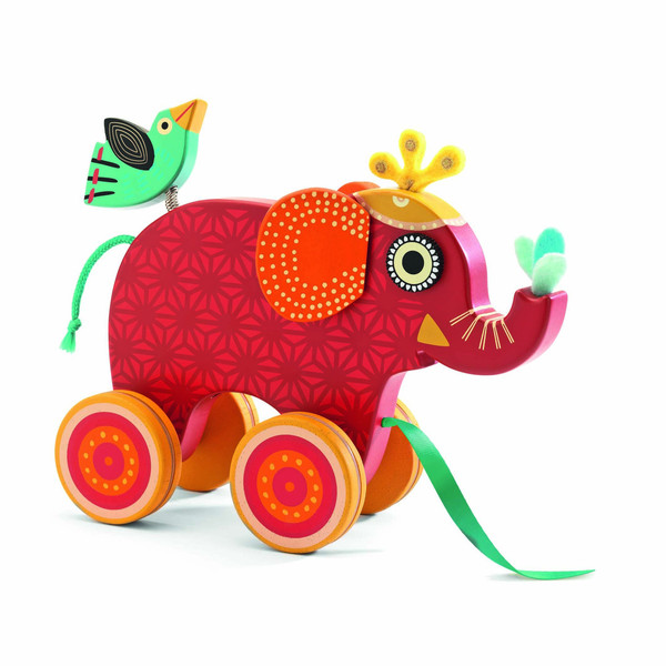 Djeco Pull Along Toy - Indy the Elephant