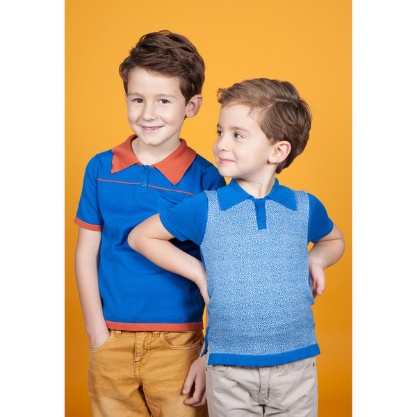 Morris Polo Shirt in Blue & White - Size 2Y - Last one!
