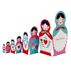 Russian Doll - Birthday Card by Meri Meri - Little Citizens Boutique
 - 2