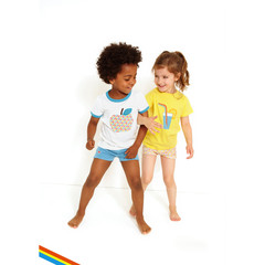 Dis Une Couleur Apple Print Tee - Blue - Little Citizens Boutique
 - 2