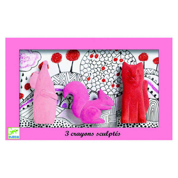 Sculptured Djeco Crayons - Pink