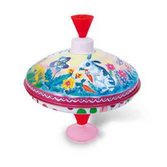 Spinning Top - Bunny Garden painted by Nathalie Lete