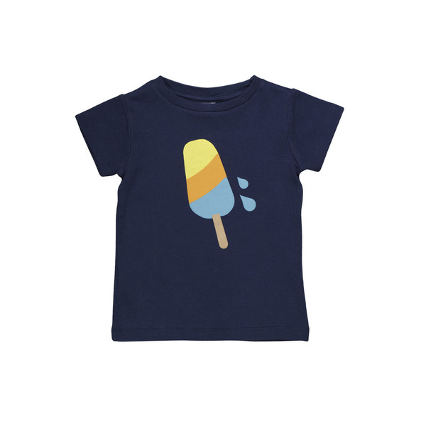 Dis Une Couleur Ice Cream Print Tee - Navy