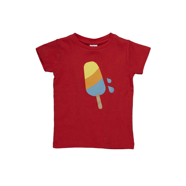 Dis Une Couleur Ice Cream Print Tee - Red