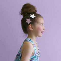 Big Star - Metallic Leather Hair Clips by Hello Shiso - Little Citizens Boutique
 - 1