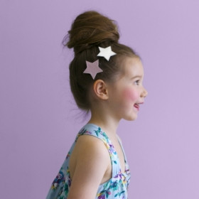 Big Star - Metallic Leather Hair Clips by Hello Shiso - Little Citizens Boutique
 - 1
