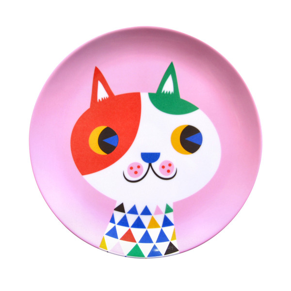 Helen Dardik Melanine Plate - Cat