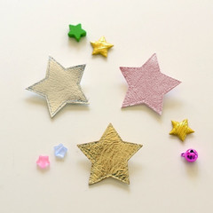Big Star - Metallic Leather Hair Clips by Hello Shiso - Little Citizens Boutique
 - 2