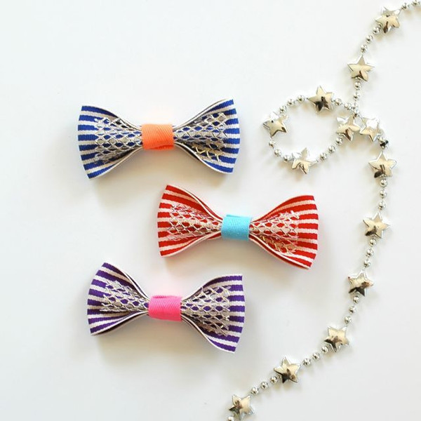 Neon Stripe Hair Clip