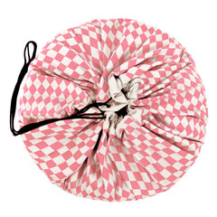 Toy Storage Bag & Mat - Pink Diamonds by Play & Go - Little Citizens Boutique
 - 2