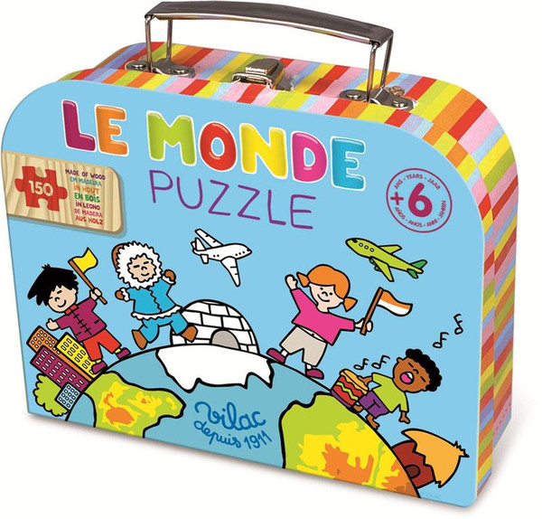 Vilac World Map Jigsaw Puzzle - in French