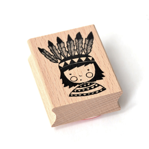 Rubber Ink Stamp - Native American