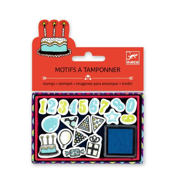Birthday Illustrated Art and Craft Stamps by Djeco
